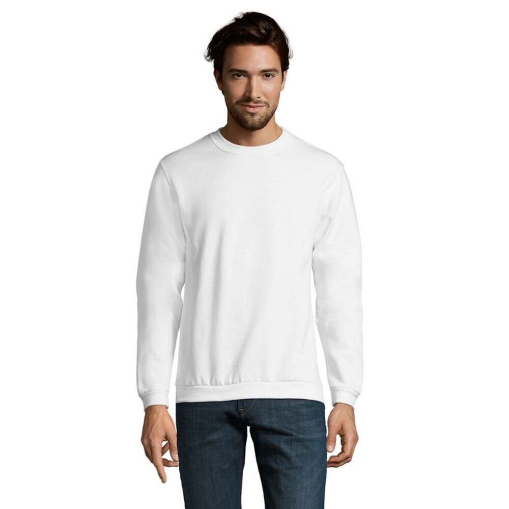 SOLS Mens Spider Round Neck Sweatshirt / White